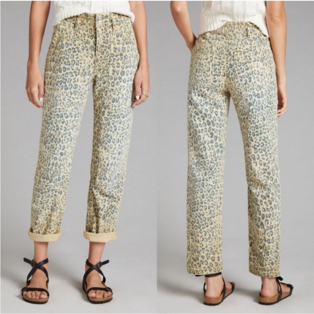 Anthropologie Leopard Print Jeans, Sz 32